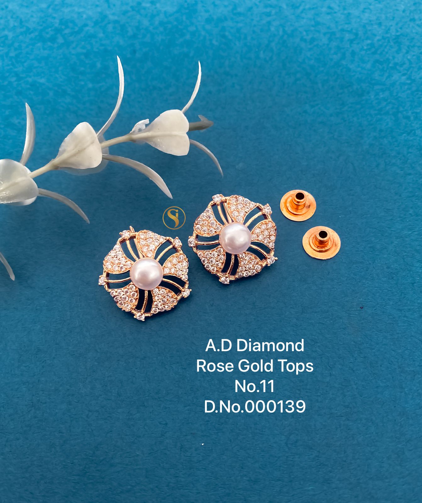 10 AD Diamond Party Wear Tops Earrings Wholesale Shop In Surat
